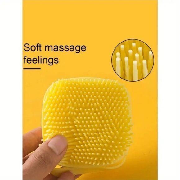 Silcone Pet Bath Massaging Comb Yellow‎ - Picture 4 of 8